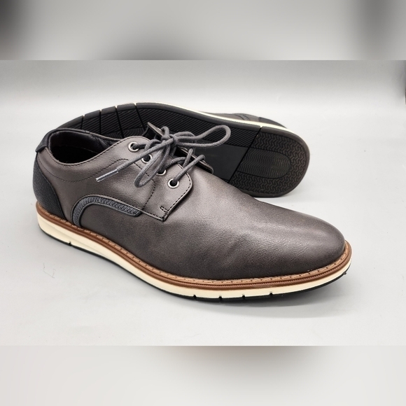 Mix No. 6 Shoe Mens 8.5 M Bache Lace Up Charcoal Black Oxford Casual - Picture 8 of 9